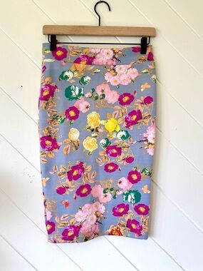 Nana stretch floral pencil skirt